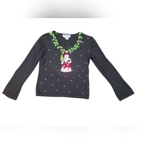 Jack B. Quick Vintage Holiday Sweater with Festive Embellishments Size Small P
